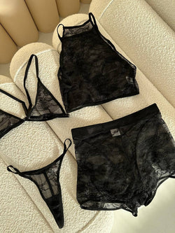 Full Dantel Şortlu Bralet 4Lü Set