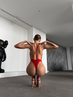 Taşlı Full Dantel Bodysuit