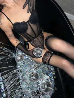 Vintage Bağlama Detay Bodysuit