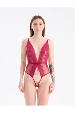 Dantel Şeritli Bodysuit