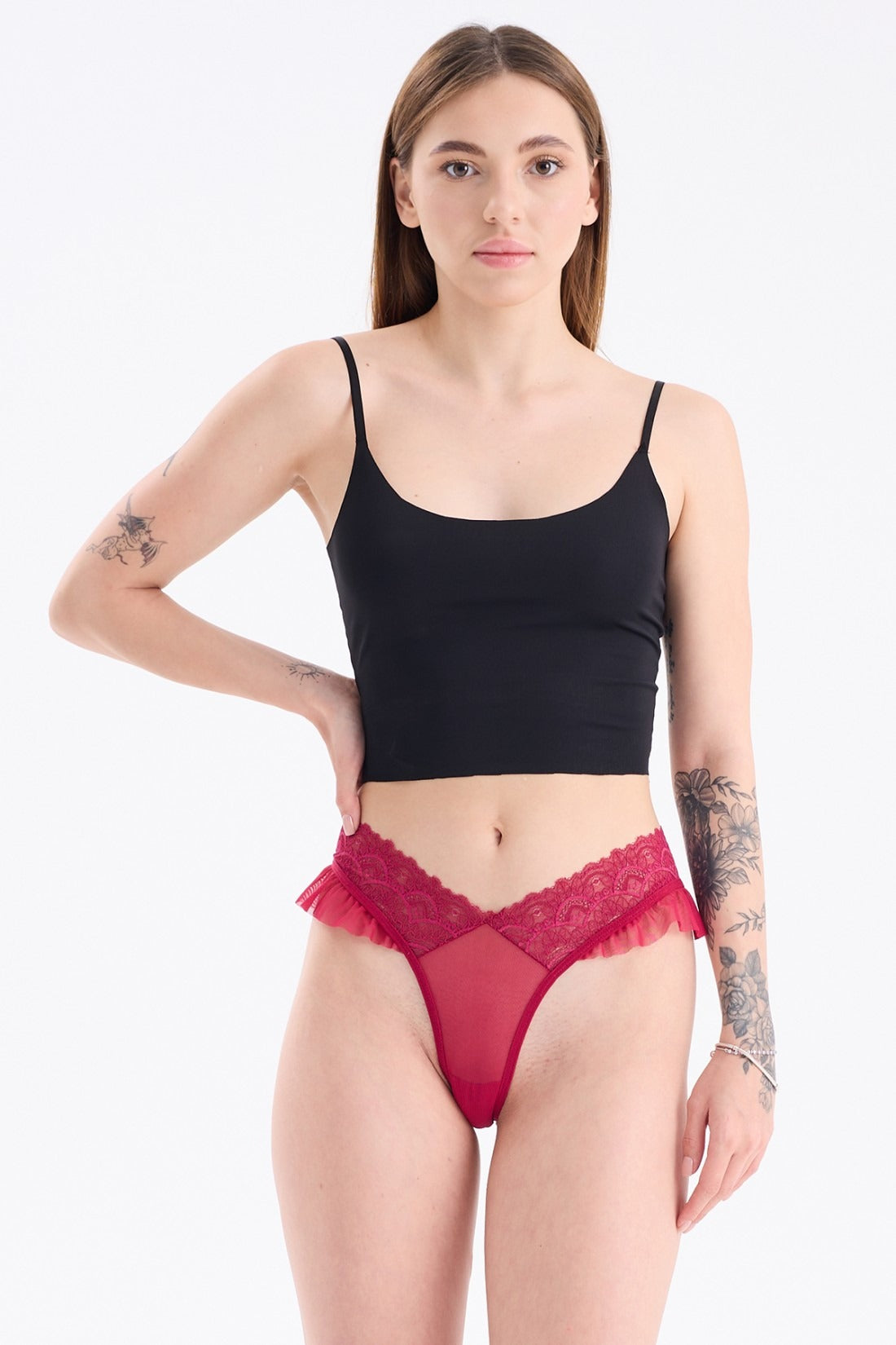 Yanları Fırfır Detay Bikini