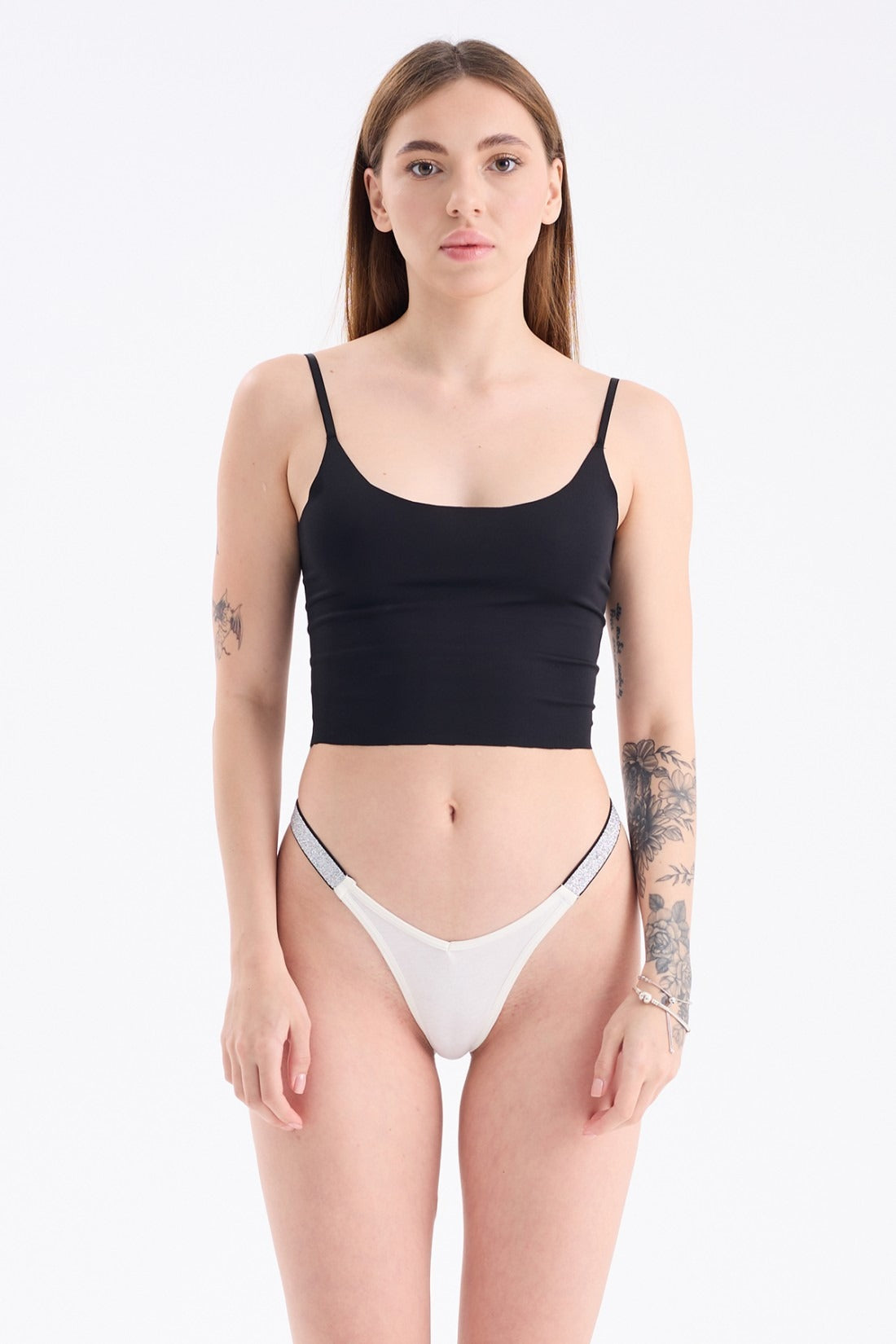 Simli Lastik Brazilian Külot