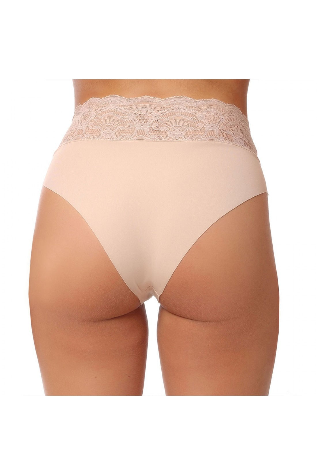 Dantel Detaylı Yüksek Bel Bikini Külot Siyah