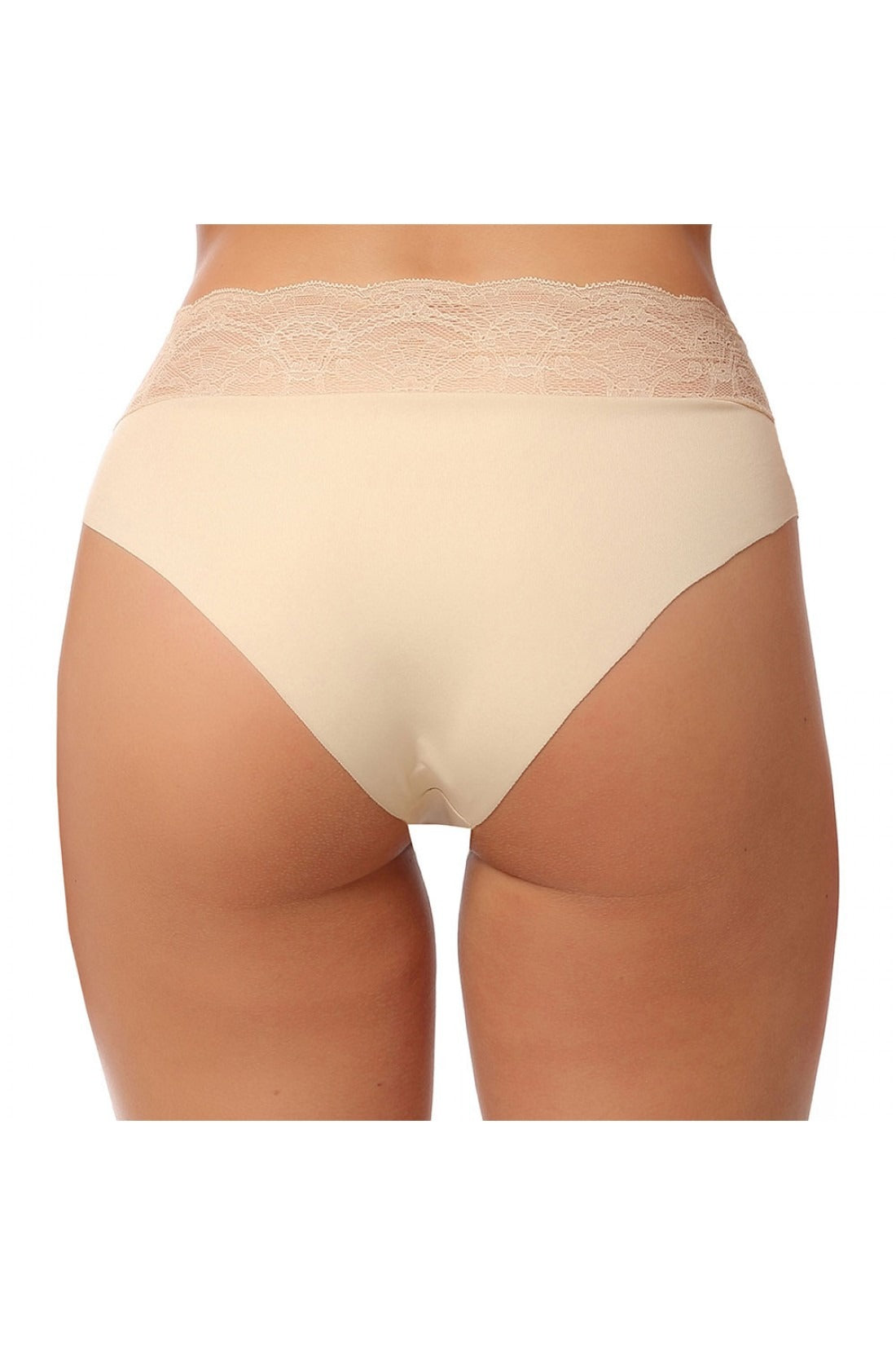 Dantel Detaylı Yüksek Bel Bikini Külot Siyah