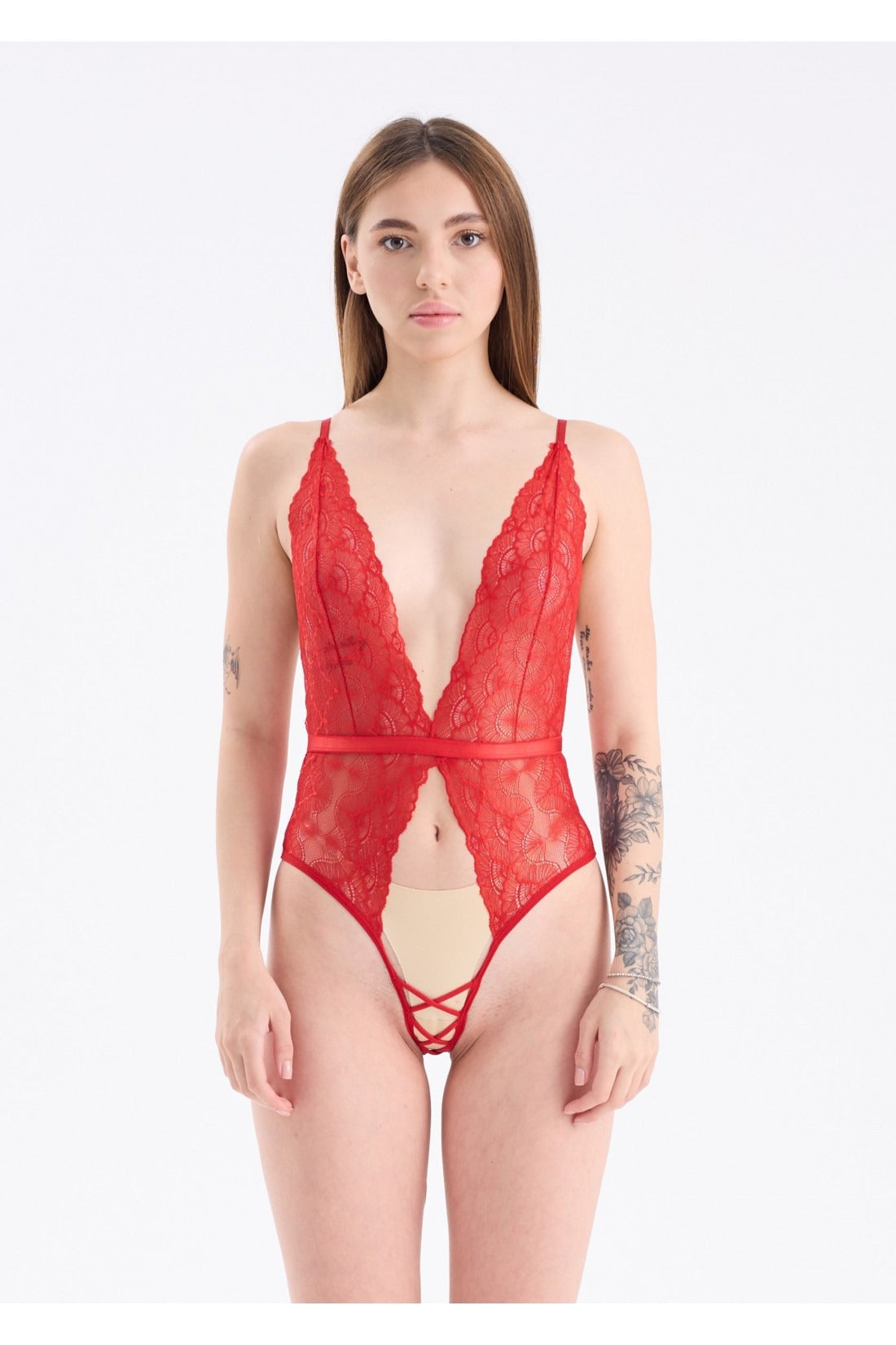 Dantel Şeritli Bodysuit